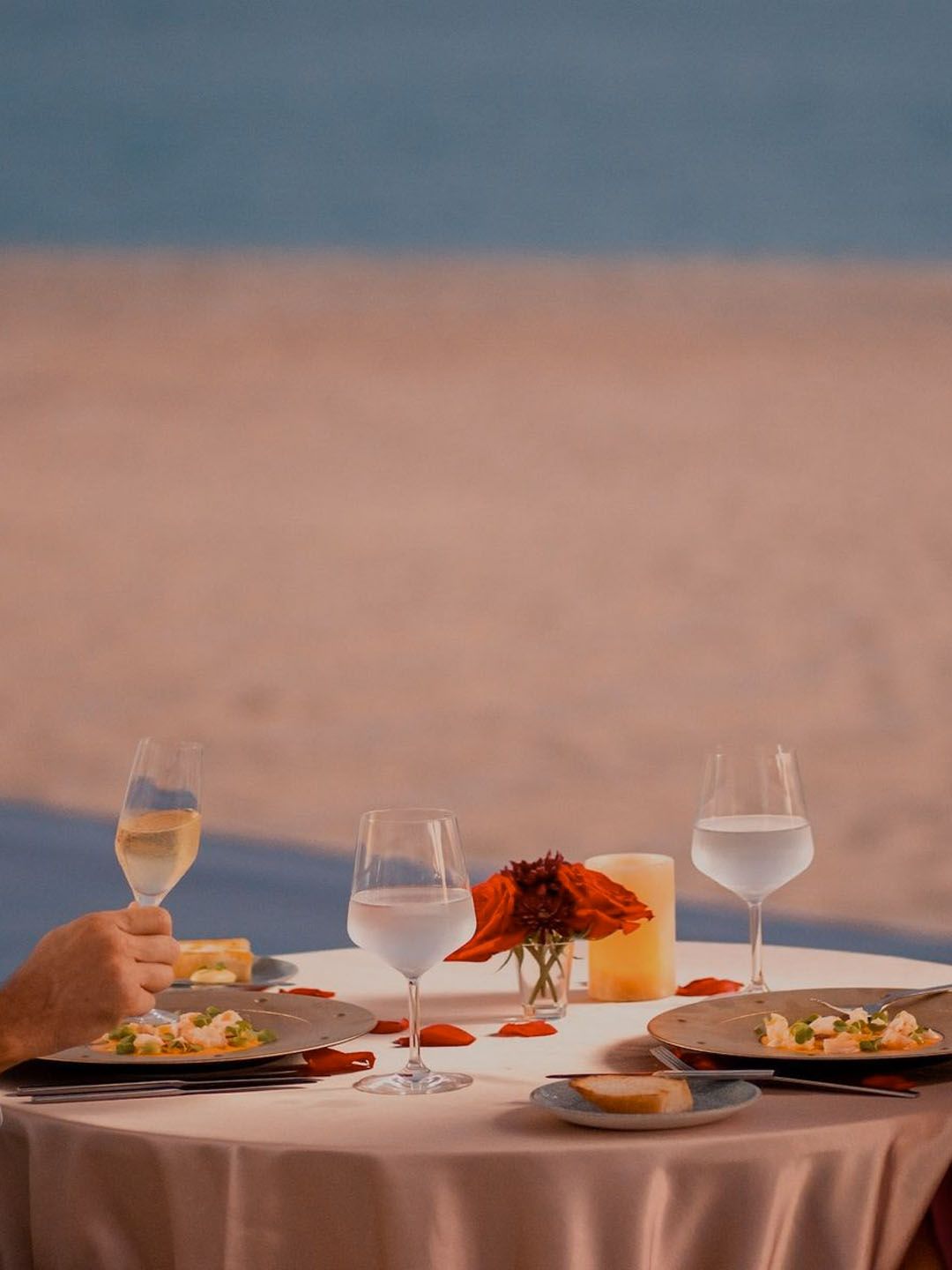Elegant Dinner in front of Sea of Cortez